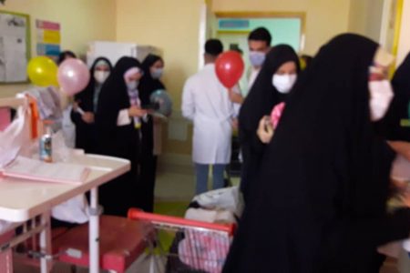 عیادت کودکان بستری در بخش اطفال بیمارستان ابوذر