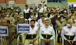 حضور کانون بسیج جامعه پزشکی مدیریت درمان تامین اجتماعی خوزستان در رزمایش جهادگران فاطمی