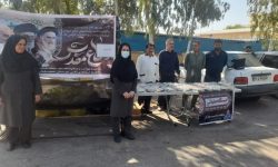 برپایی ایستگاه صلواتی ورودی بیمارستان نفت مسجد سلیمان بمناسبت هفته دفاع مقدس