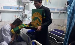 حضور خدام حرم مطهر امام رضا (ع) در بیمارستان سینا شهرستان کارون